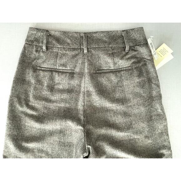 Aritzia Sz 8 Tie Front Glenn Plaid Trouser Pant Wool Stretch Office Academia NWT - Picture 9 of 13